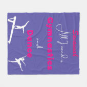 私が必要なのは体操とダンスだけだ フリースブランケット (正面(横))