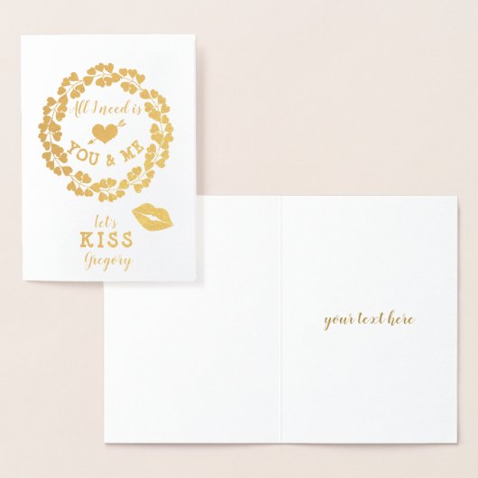 私が必要なのは君と私のバレンタインデー 箔カード (ディスプレー)