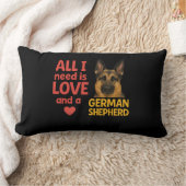 私が必要なのは愛とドイツの羊飼い ランバークッション (ブランケット)