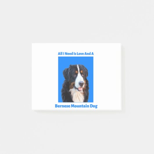 私が必要なのは愛とベルネーゼの山犬 ポストイット (正面)