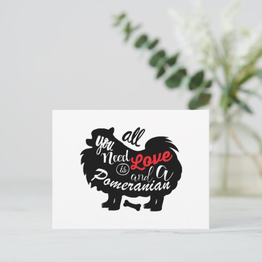 私が必要なのは愛とポメラニア犬だけだ シーズンポストカード (スタンド正面)