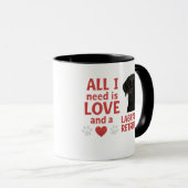 私が必要なのは愛とラブラドールレトリエバーマグ マグカップ (正面右)