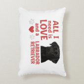 私が必要なのは愛とラブラドールレトリバー アクセントクッション (正面(垂直))