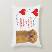 🐶💕🐾私が必要なのは愛と私のゴールデンレトリバー アクセントクッション (正面(垂直))