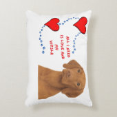 私が必要なのは愛と私のVizsla – アクセント枕🐾❤ アクセントクッション (正面(垂直))