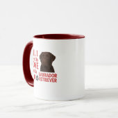 私が必要なのは愛と茶色のラブラドールレトリバー マグカップ (正面左)