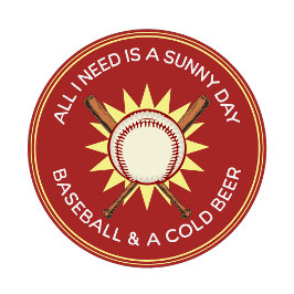 私が必要なのは晴れた日、野球、ビールだけだ Tシャツ