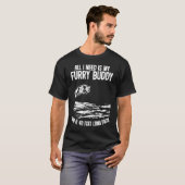 私が必要なのは私の毛皮の友人40長食べ物を与えい波止場 Tシャツ (正面フル)