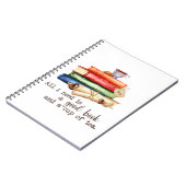 私が必要なのは良い本とカップティーだけだ ノートブック (左側)