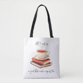 私が必要なのは良い本と紅茶だけだ トートバッグ (正面)
