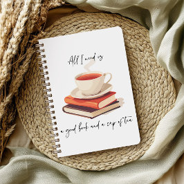 私が必要なのは良い本と紅茶だけだ ノートブック