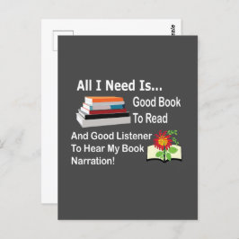 私が必要なのは良い本と良い聞き手読だけだ ポストカード