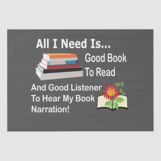 私が必要なのは良い本と良い聞き手読だけだ 薄葉紙 (正面)
