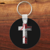 私が必要なのは野球とイエス・クリスチャン・クロス・フェイズだけだ キーホルダー (正面)