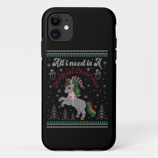私が必要なのは魔法のクリスマスだけ、ユニコーン Case-Mate iPhoneケース (裏面)