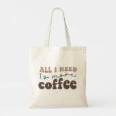 私が必要なのは、もっとコーヒー トートバッグ (裏面)