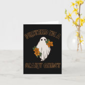 私が怖い幽霊ハロウィーンの衣装3 カード (黄色い花)