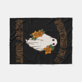 私が怖い幽霊ハロウィーンの衣装3 フリースブランケット (正面(横))