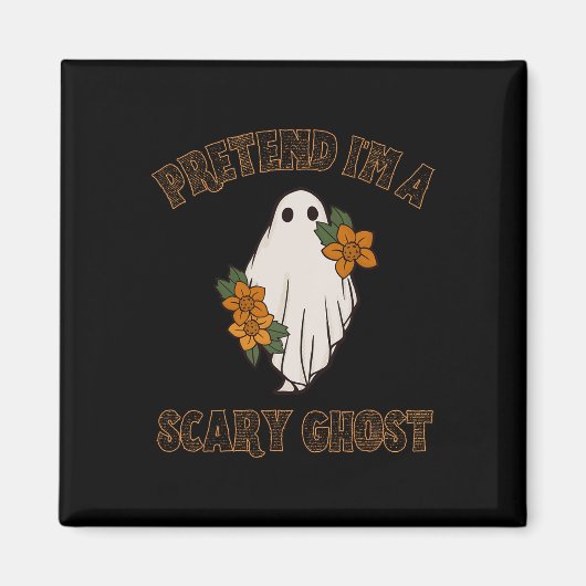 私が怖い幽霊ハロウィーンの衣装3 マグネット (正面)