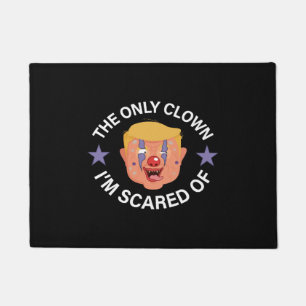 私が怖がっている唯一のピエロ、ハロウィーンアンチトランプ ドアマット