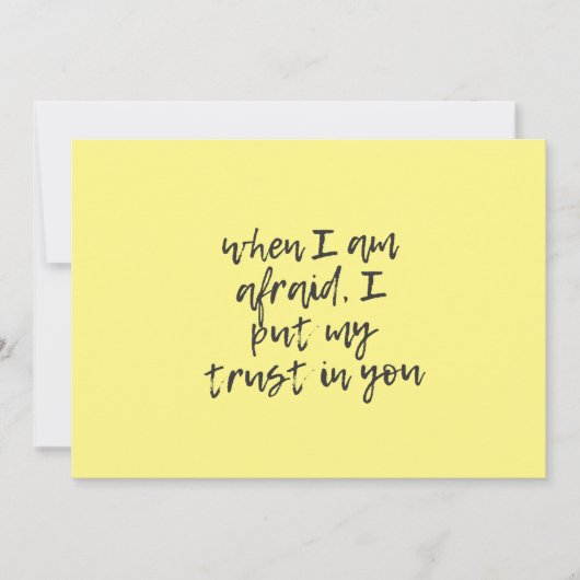 私が怖がっている時、あなたのことを信頼する 招待状 (正面)