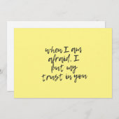 私が怖がっている時、あなたのことを信頼する 招待状 (正面/裏面)