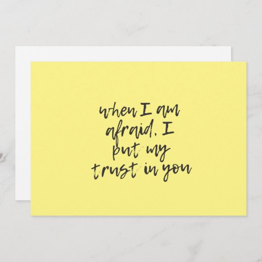 私が怖がっている時、あなたのことを信頼する 招待状 (正面/裏面)