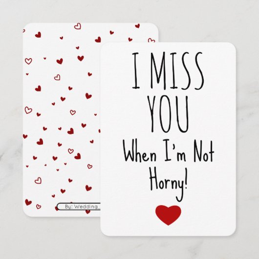 私が恋しく思Valentinesのカードではない場合でも サンキューカード (正面/裏面)