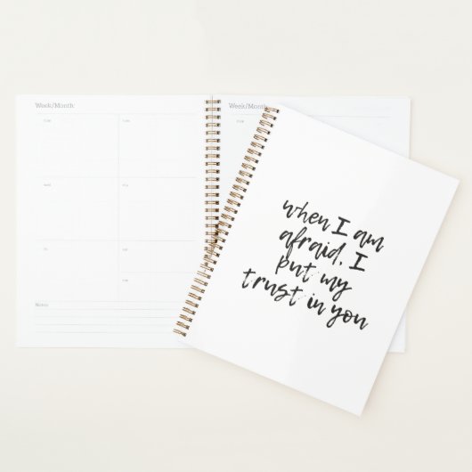 私が恐れたとき%2C私はあなたに信頼を置いた プランナー手帳 (ディスプレー)
