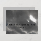 私が恐れている時、私はあなたへの信頼を置く詩篇56 ポストカード (正面/裏面)