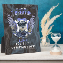 私が息の記念限りZwergschnauzer フォトプラーク