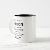 私が息をする理由は私の子供たちだ ツートーンマグカップ (正面左)