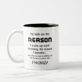 私が息をする理由は私の子供たちだ ツートーンマグカップ