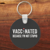 私が愚かではないために予防接種を受ける キーホルダー (正面)