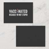 私が愚かではないために予防接種を受ける 名刺 (正面/裏面)