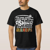 私が愛しているのは魚釣りおじいちゃん Tシャツ (正面)