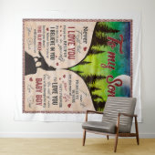 私が愛し忘れて決して – オオカミのパパに息子 タペストリー (インサイチュ(横))