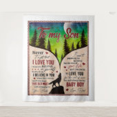 私が愛し忘れて決して – オオカミのパパに息子 タペストリー (正面)