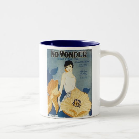 私が愛し疑問に思ているヴィンテージソングブックカバー ツートーンマグカップ (右)