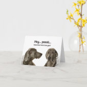 私が愛するかどの位知って下さいか。 (Weimaraner) カード (黄色い花)