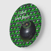 私が愛するスポーツ、ラウンボウルズ、 ラージ壁時計 (傾斜)