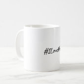 私が愛するハッシュタグ コーヒーマグカップ (正面左)
