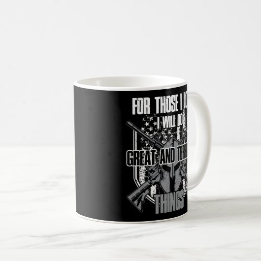 私が愛する人々のために私はする素晴らしと恐ろしいほど薄い コーヒーマグカップ (正面右)