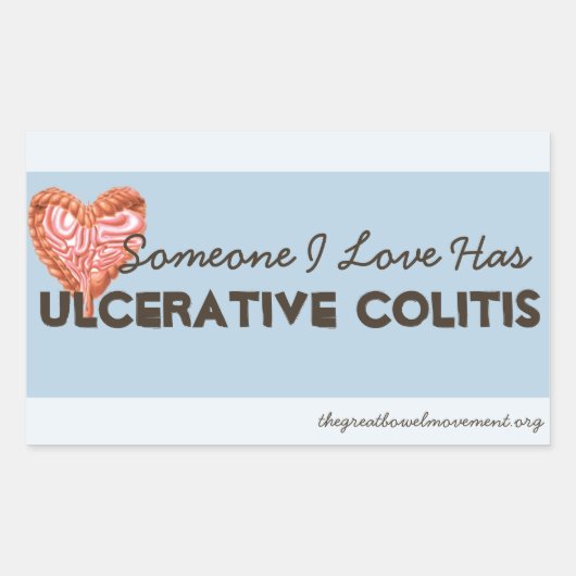 私が愛する人は大腸炎を持っている 長方形シール (正面)