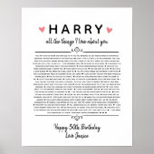 私が愛する全てのことあなたの記念日の誕生 ポスター (正面)