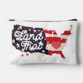 私が愛する土地:独立記念日コスメティックバッグ アクセサリーポーチ (正面)