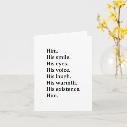 私が愛する多くのこと*彼*私たちの1周年記念 カード (黄色い花)