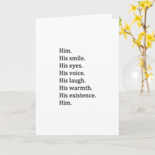 私が愛する多くのこと*彼*私たちの1周年記念 カード (黄色い花)