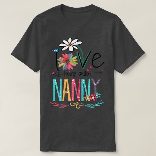 私が愛する女性はナニーサンフラワーギフトと呼ばれる Tシャツ (デザイン正面)