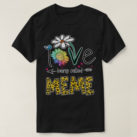 私が愛する女性はミームヒョウひまわり Tシャツ (デザイン正面)